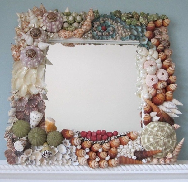 Декор рамки для зеркала в морском стиле