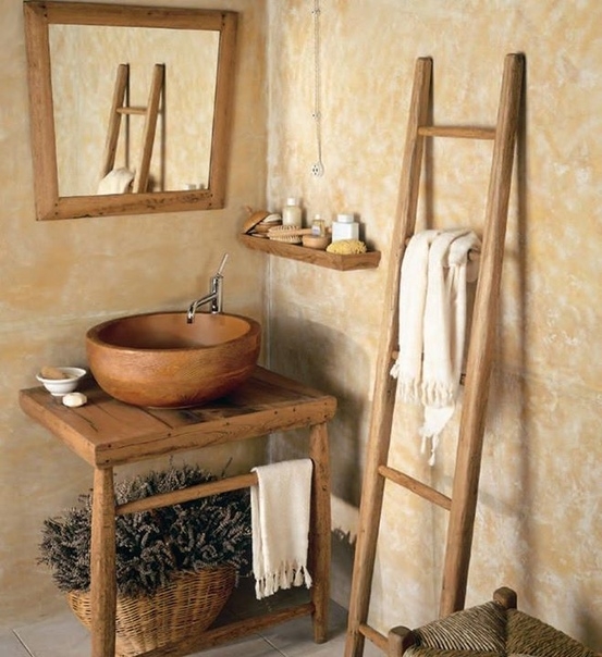 Оригинальные деревянные раковины в интерьере кухонь и ванных комнат квартиры или загородного дома.