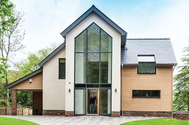 Сегодня дом в современном стиле, построенный своими руками Стивом Моррисом (Дорсет, Великобритания).