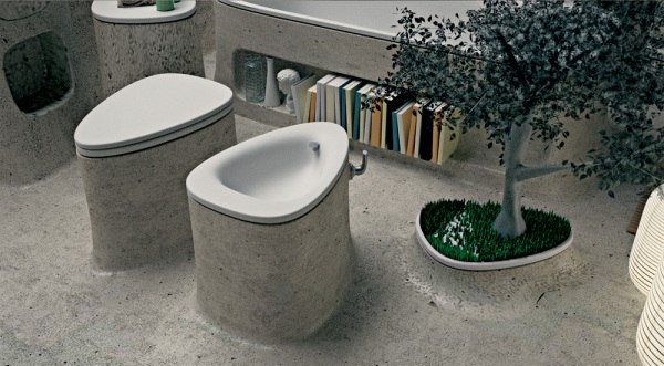 Flow bathroom – «войлочная» ванная_комната от испанских дизайнеров.