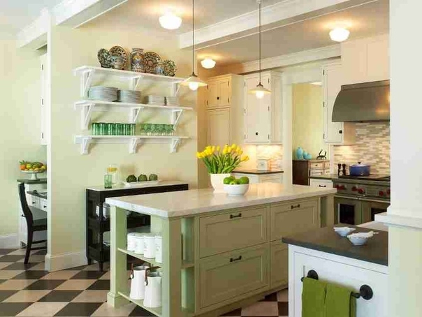 Создайте гармоничное сочетание цветов на кухне.