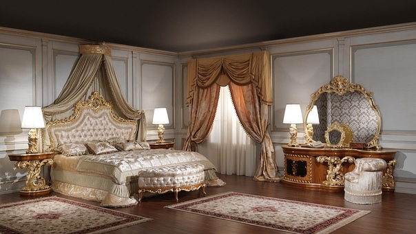 Спальня в стиле барокко.