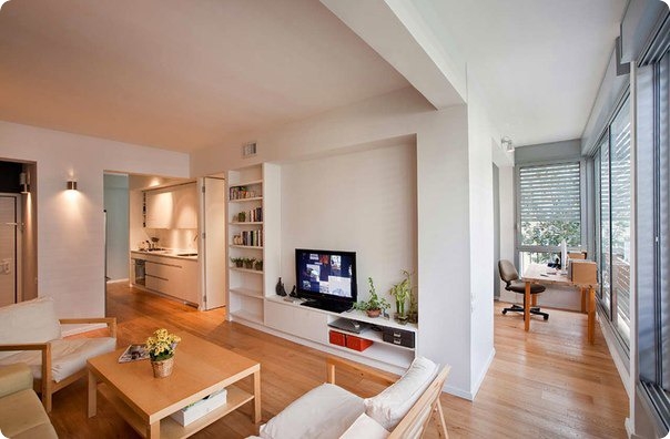 Дизайн интерьера квартиры в Тель-Авиве. Общая площадь: 59 кв.м.