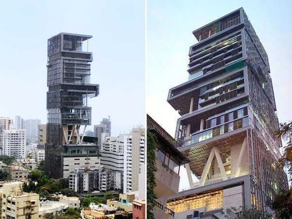 Это самой большой частный жилой дом в мире. Он возведен в Мумбаи для индийского бизнесмена Мукеша Амбани и имеет 27 этажей при общей высоте здания в 173 м.